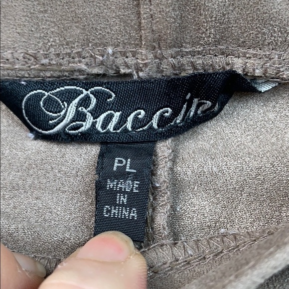 Baccini faux suede stretch moto leggings pants - Picture 3 of 4